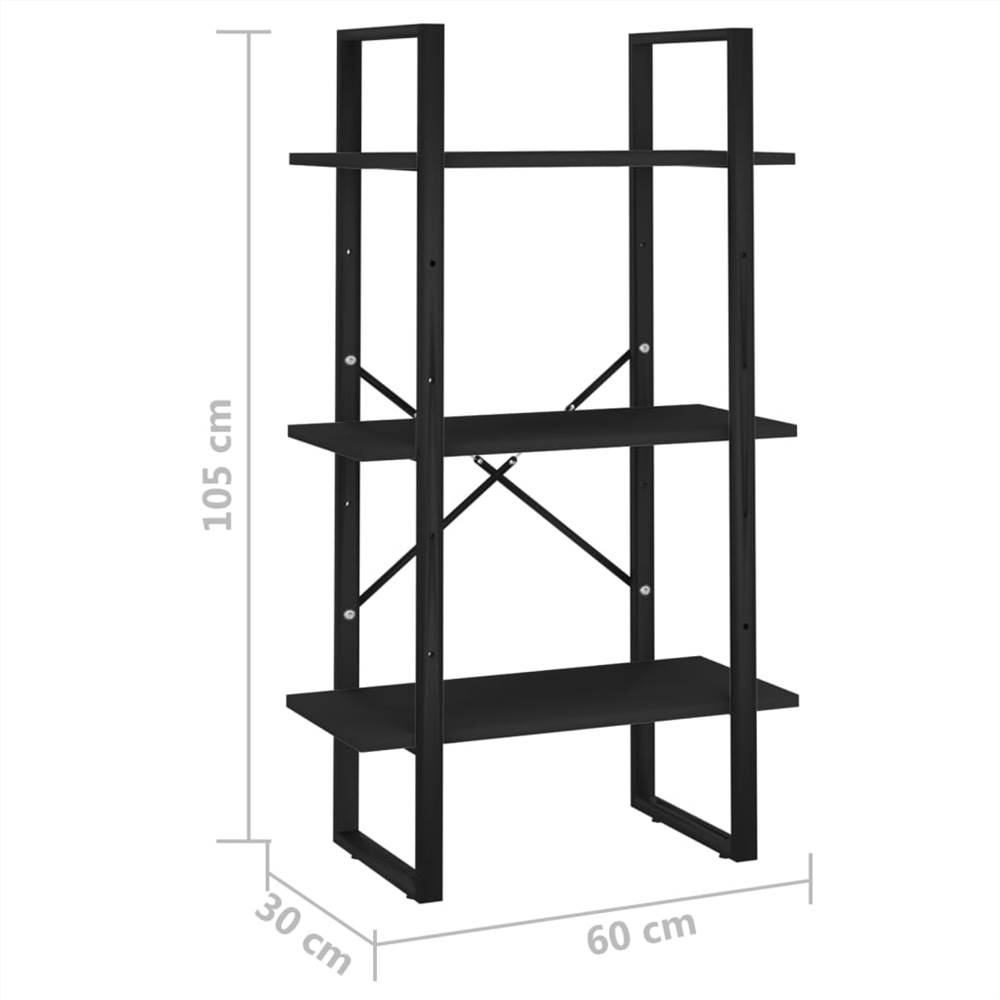 Storage Shelf Black 60x30x105 cm Chipboard