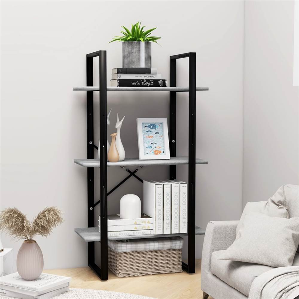 

Storage Shelf Concrete Grey 60x30x105 cm Chipboard