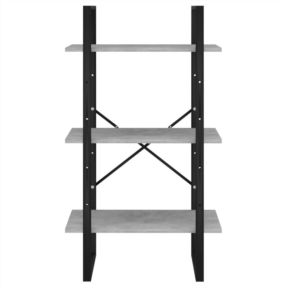 Storage Shelf Concrete Grey 60x30x105 cm Chipboard