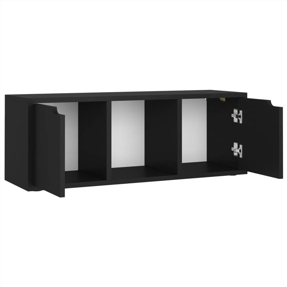 TV Cabinet Black 88.5x27.5x30.5 Cm Chipboard 17 TV Cabinet Black 88.5x27.5x30.5 cm Chipboard
