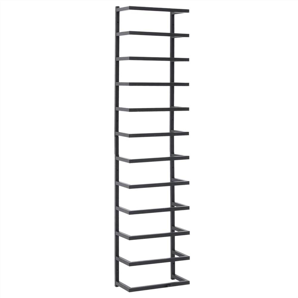 Towel Rack Black 24x12x96 cm Steel
