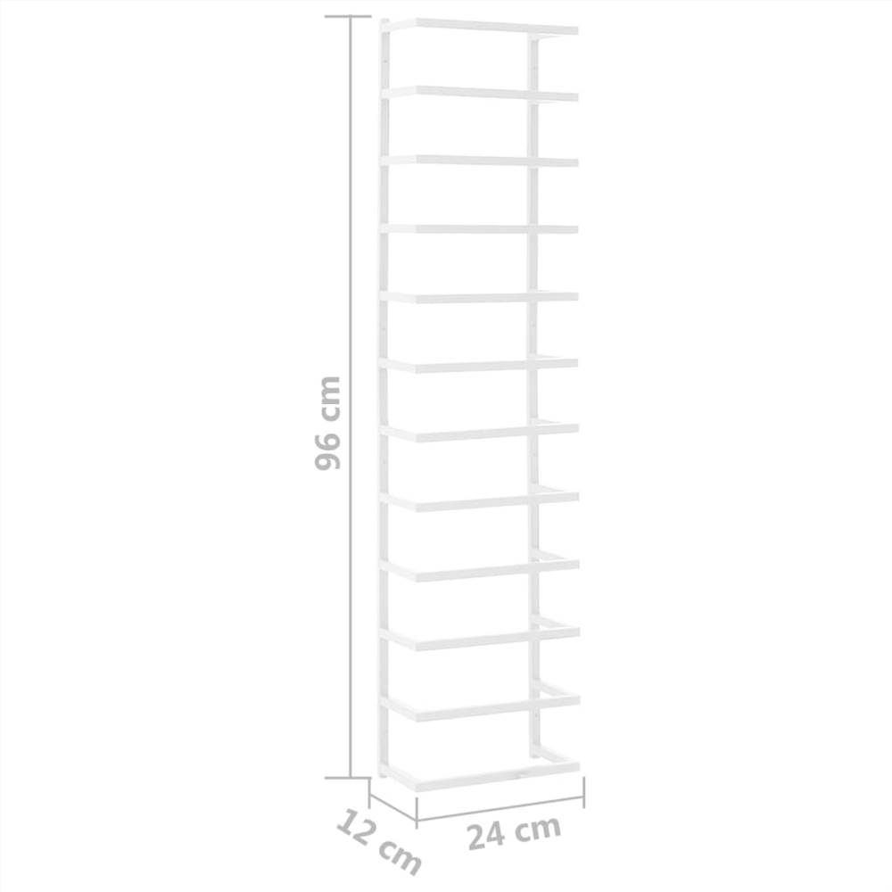 Towel Rack White 24x12x96 cm Steel