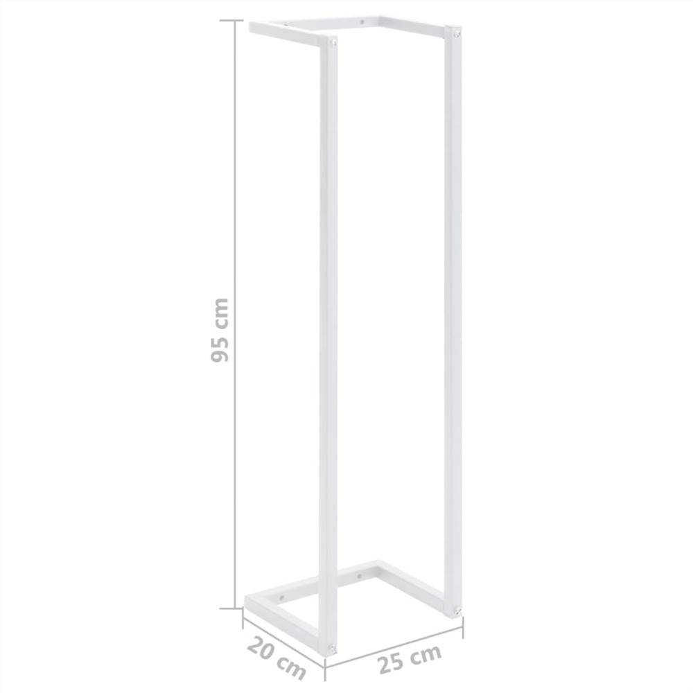 Towel Rack White 25x20x95 cm Steel