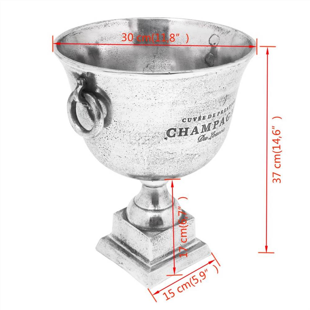 Trophy Cup Champagne Cooler Aluminium Silver