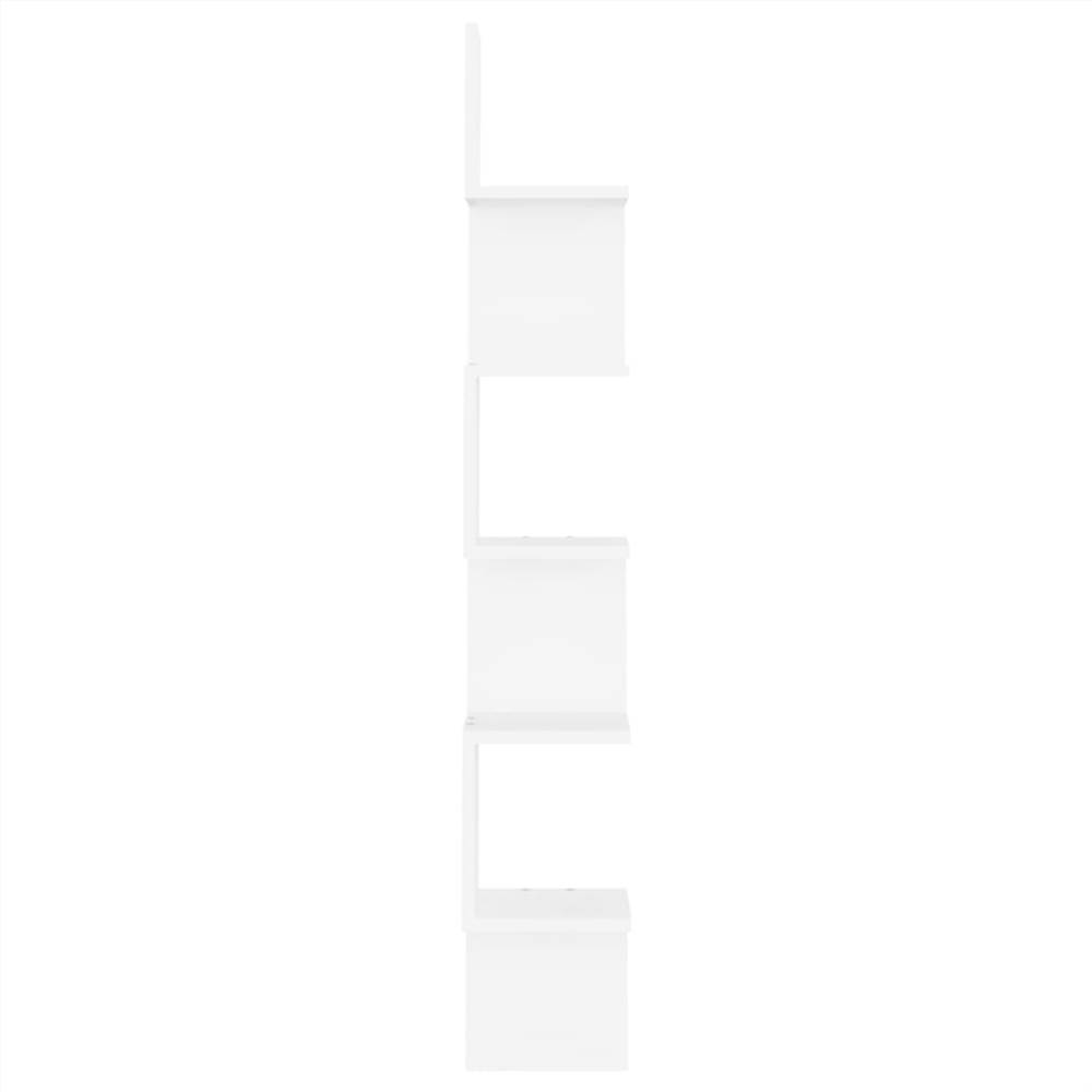 Wall Corner Shelf White 20x20x127.5 cm Chipboard