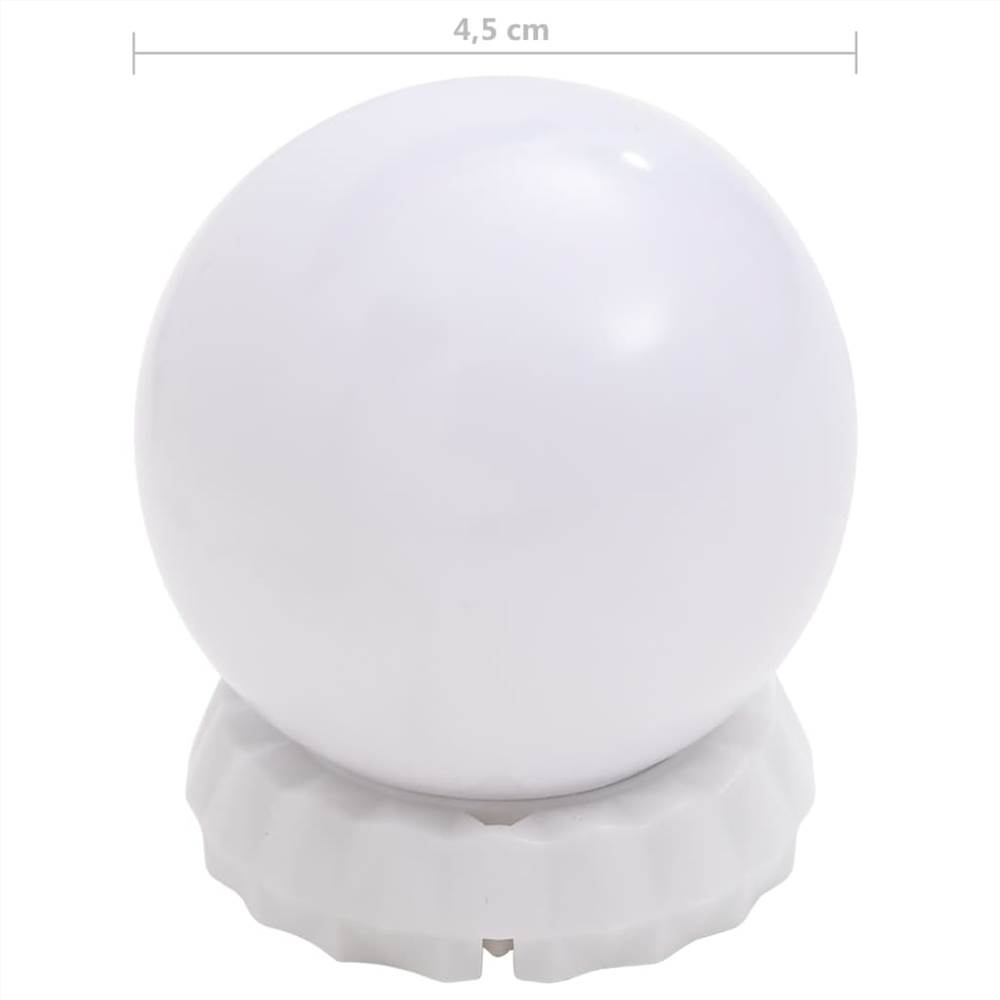 Wall Frameless Mirror with LED Lights Round Glass