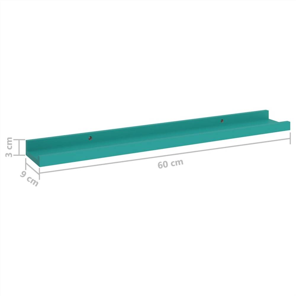 Wall Shelves 4 pcs Blue 60x9x3 cm