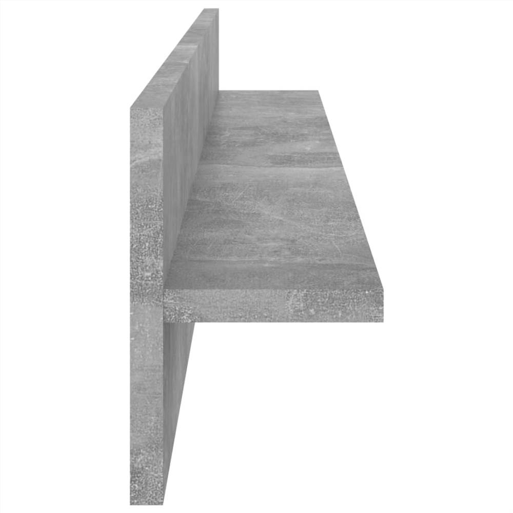 Wall Shelves 4 Pcs Concrete Grey 80x11.5x18 Cm Chipboard 18 Wall Shelves 4 pcs Concrete Grey 80x11.5x18 cm Chipboard