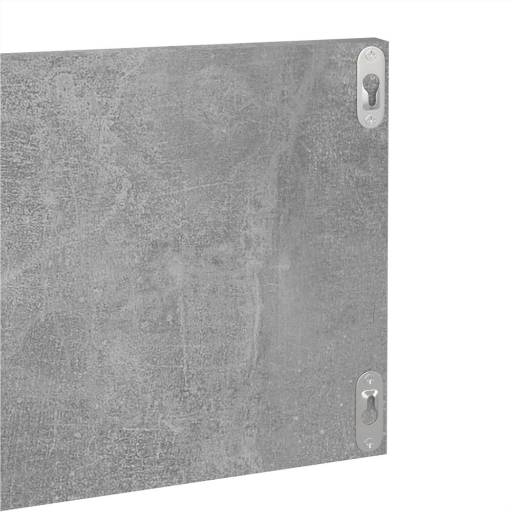 Wall Shelves 4 Pcs Concrete Grey 80x11.5x18 Cm Chipboard 19 Wall Shelves 4 pcs Concrete Grey 80x11.5x18 cm Chipboard