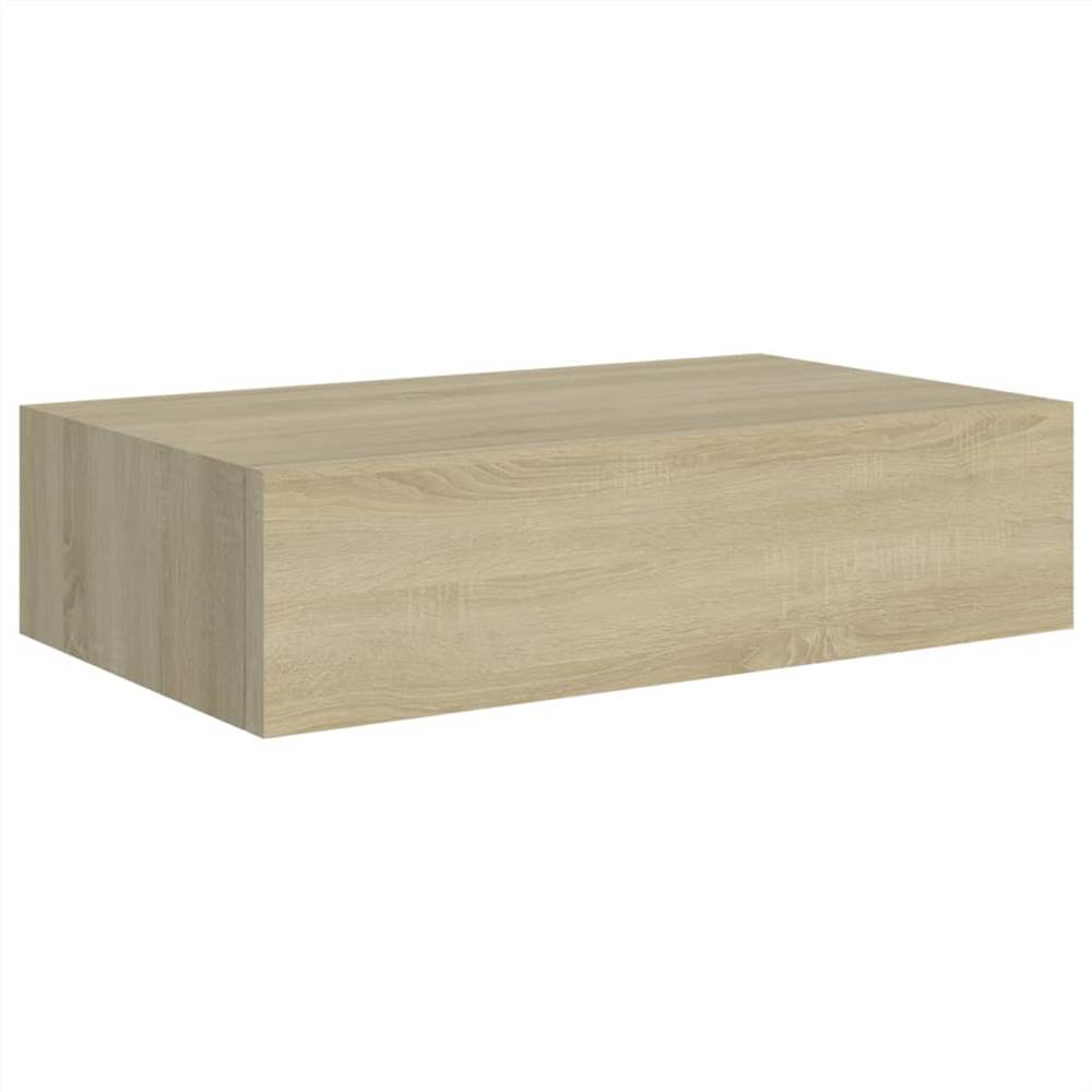 Wall-mounted Drawer Shelf Oak 40x23.5x10cm MDF