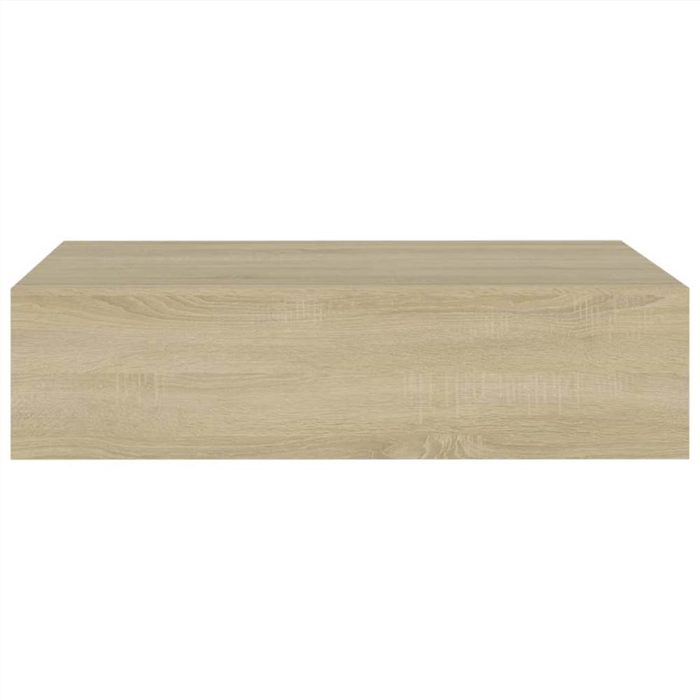 Wallmounted Drawer Shelf Oak 40x23.5x10cm MDF