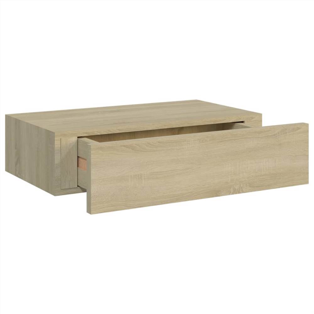 Wallmounted Drawer Shelf Oak 40x23.5x10cm MDF