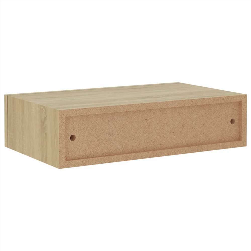 Wallmounted Drawer Shelf Oak 40x23.5x10cm MDF