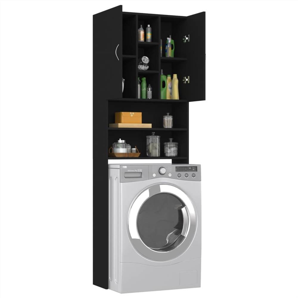 Best reviews of π Washing Machine Cabinet Black 64x25.5x190 cm π 16 Washing Machine Cabinet Black 64x25.5x190 cm