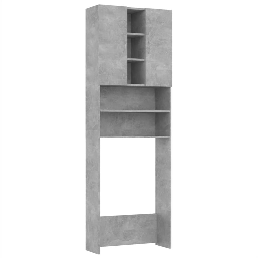 Washing Machine Cabinet Concrete Grey 64x25.5x190 cm
