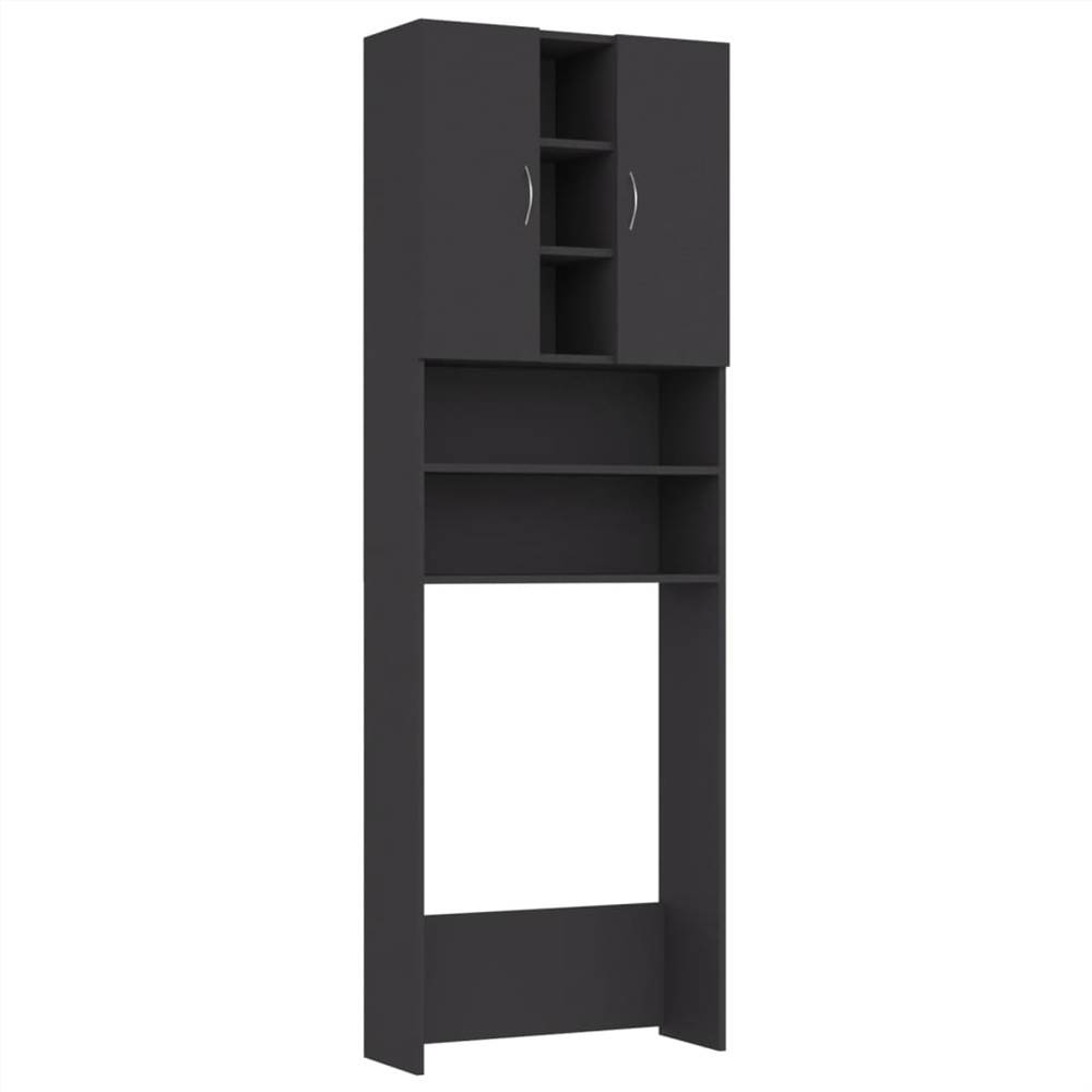 Washing Machine Cabinet Grey 64x25.5x190 cm