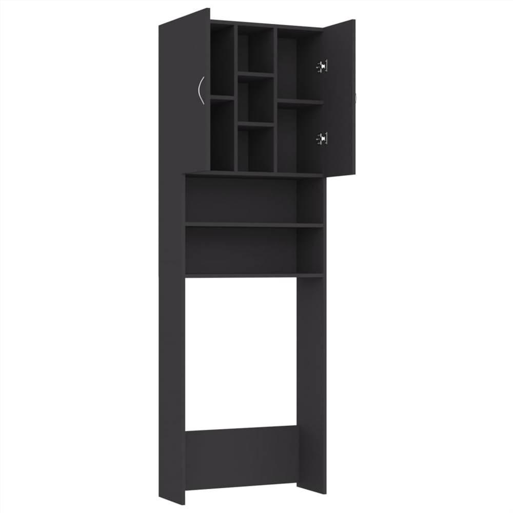 Washing Machine Cabinet Grey 64x25.5x190 cm