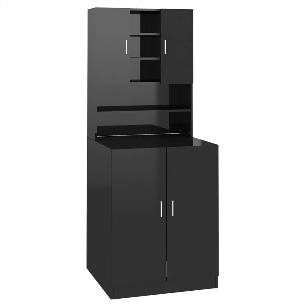 Washing Machine Cabinet High Gloss Black