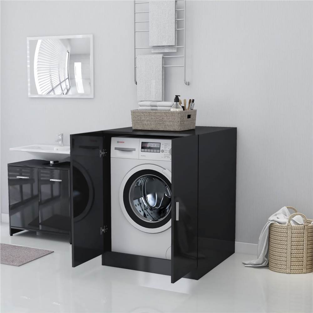 Washing Machine Cabinet High Gloss Grey