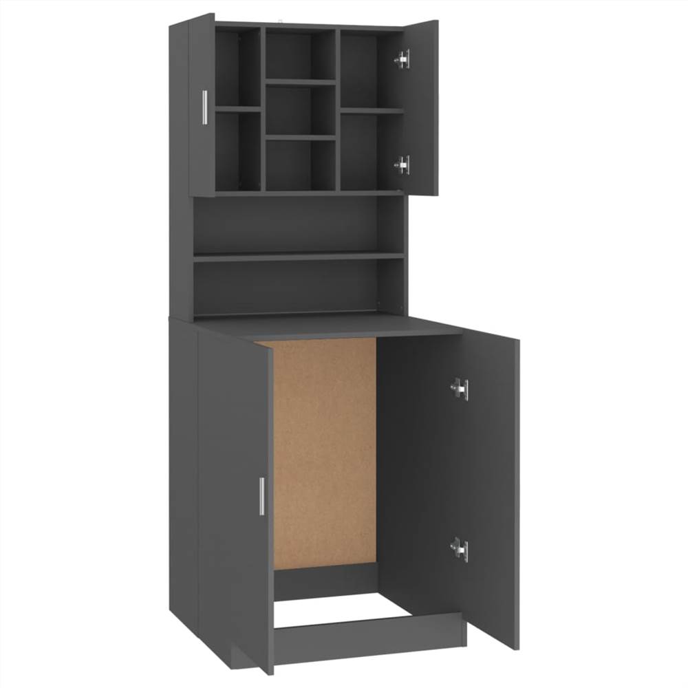 Washing Machine Cabinet High Gloss Grey