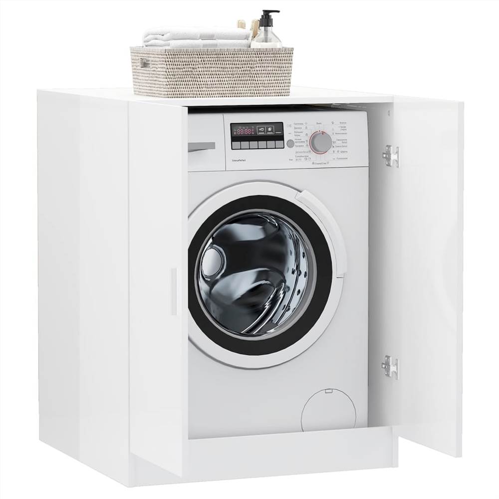 New 🥰 Washing Machine Cabinet High Gloss White 🔥 21 Washing Machine Cabinet High Gloss White