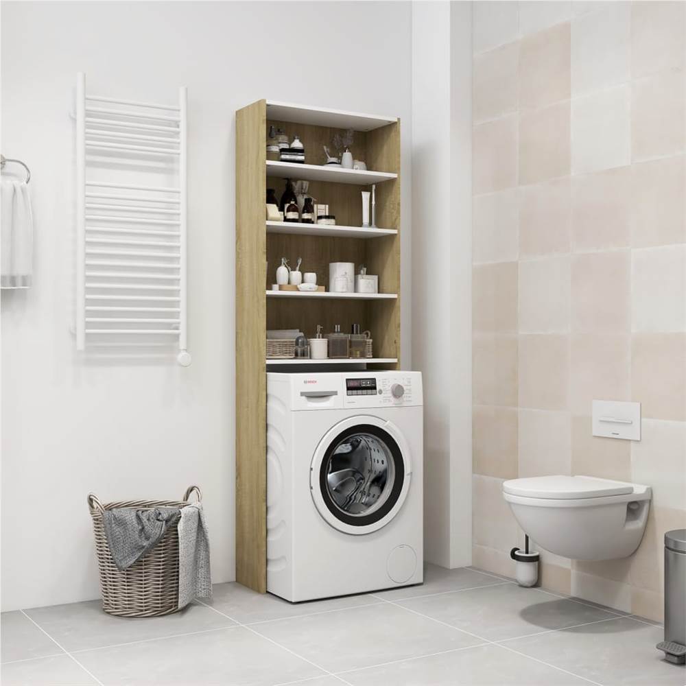 Top 10 π Washing Machine Cabinet White and Sonoma Oak 64x24x190 cm β€οΈ 18 Washing Machine Cabinet White and Sonoma Oak 64x24x190 cm