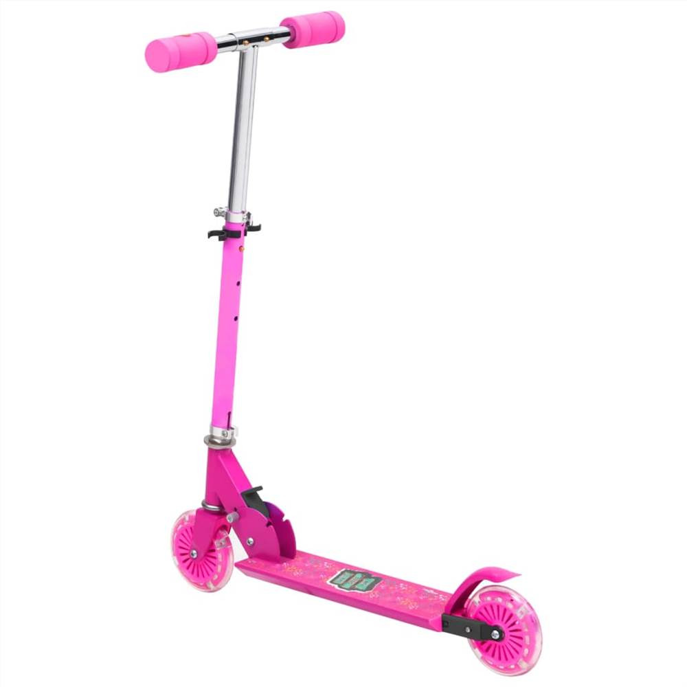 2-Wheel Children Scooter with Adjustable Aluminium Handlebar Pink