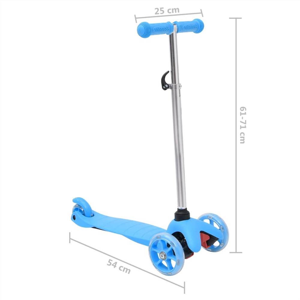 3-Wheel Children Scooter with Adjustable Aluminium Handlebar Blue