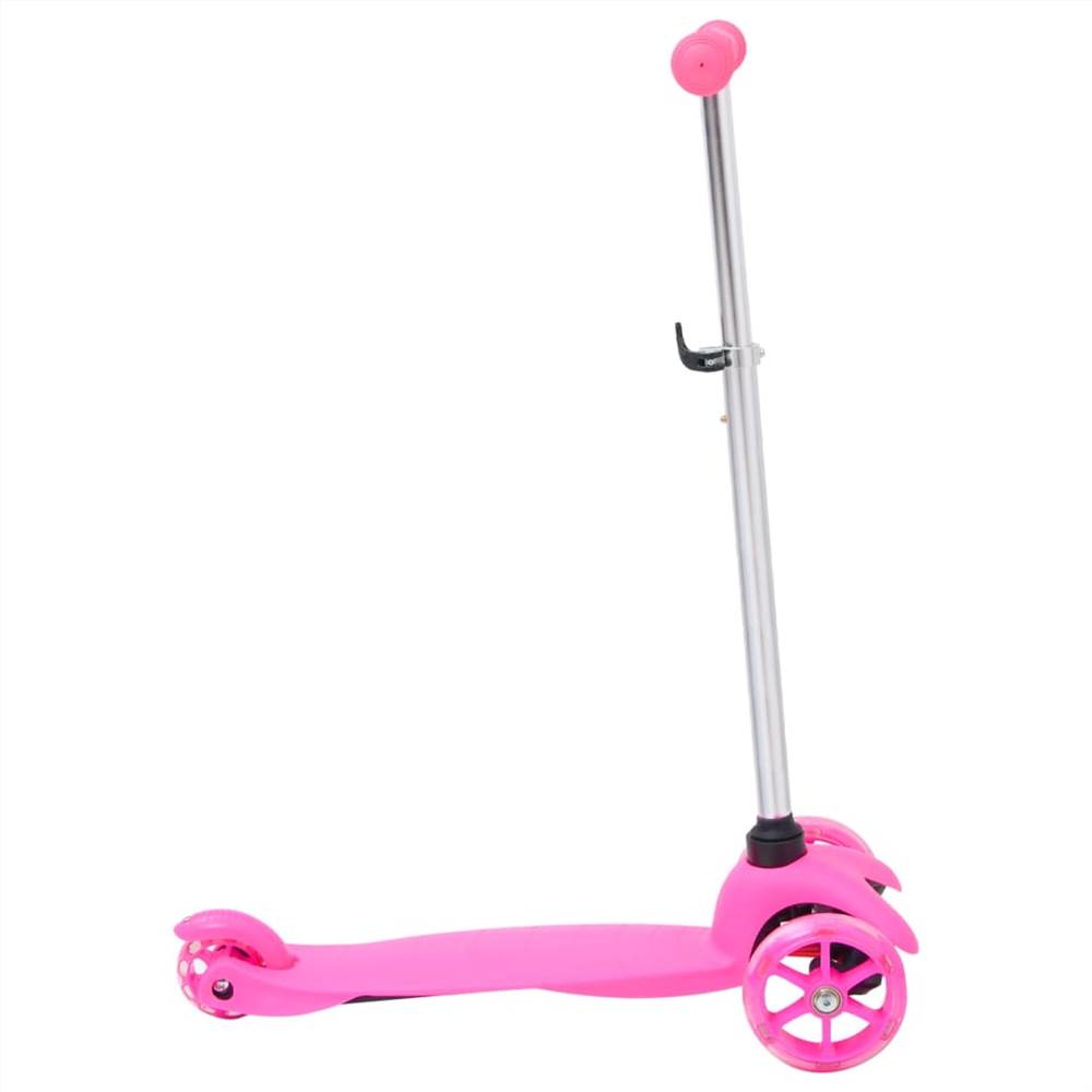 3-Wheel Children Scooter with Adjustable Aluminium Handlebar Pink