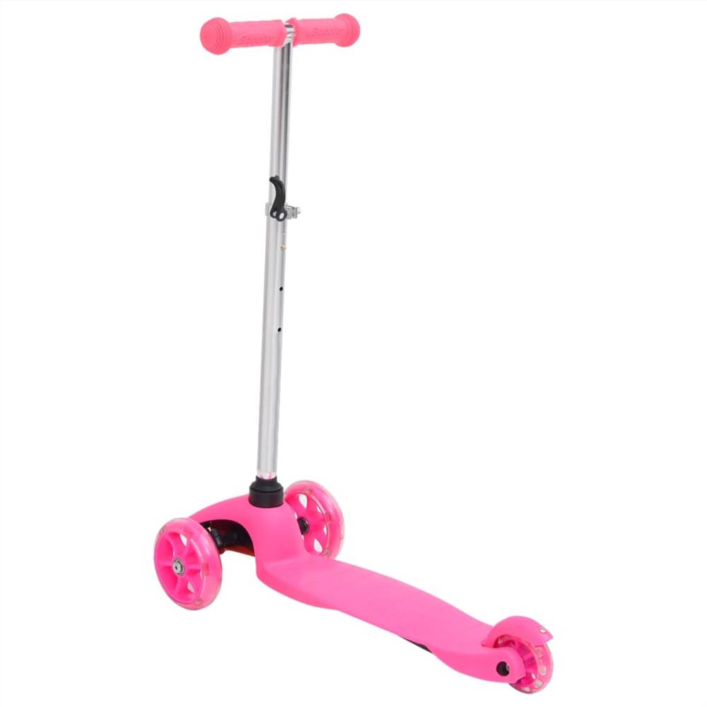 3-Wheel Children Scooter with Adjustable Aluminium Handlebar Pink