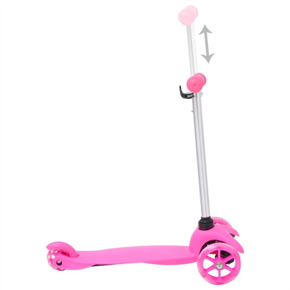 3-Wheel Children Scooter with Adjustable Aluminium Handlebar Pink