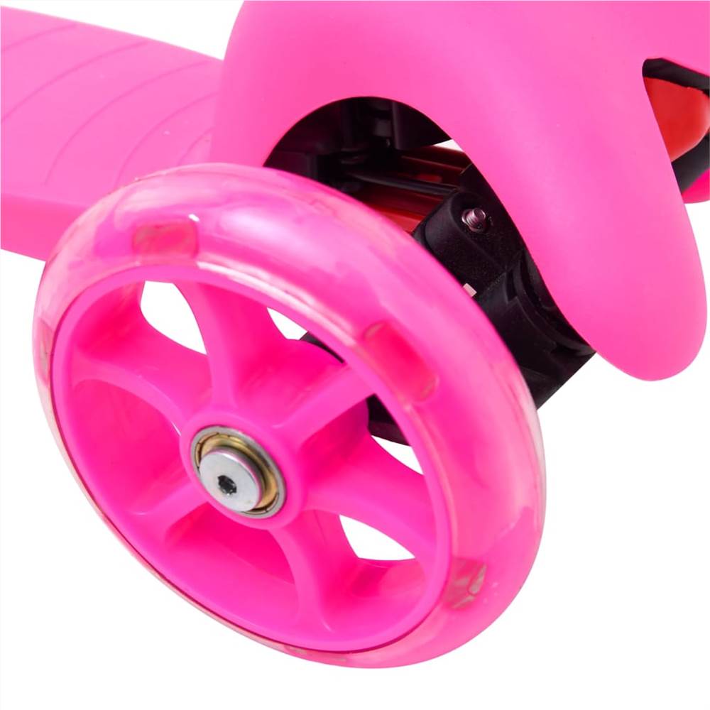 3-Wheel Children Scooter with Adjustable Aluminium Handlebar Pink