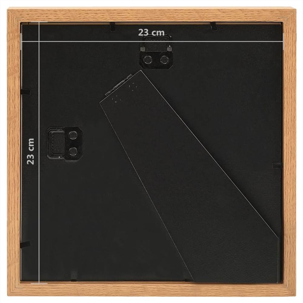 3D Box Photo Frames 3 pcs Oak 23x23 cm for 13x13 cm Picture