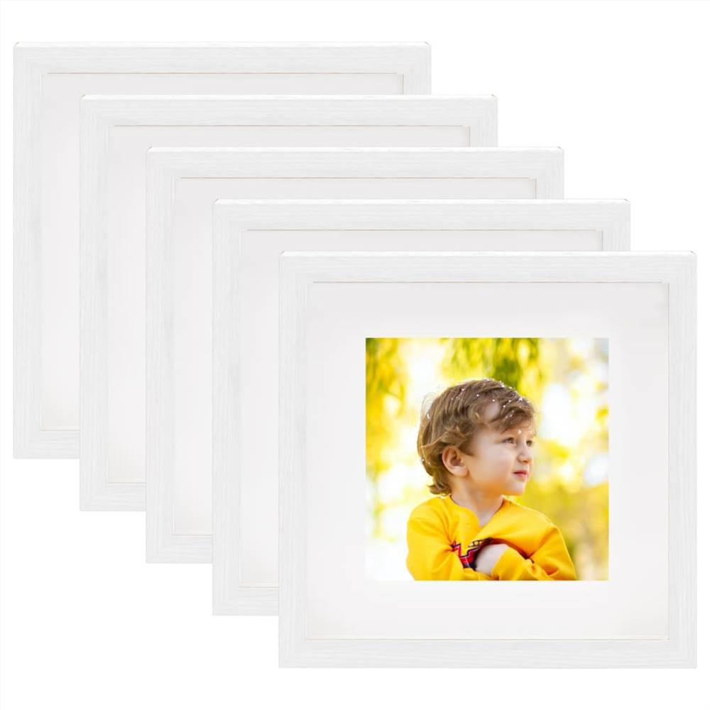 

3D Box Photo Frames 5 pcs White 23x23 cm for 13x13 cm Picture