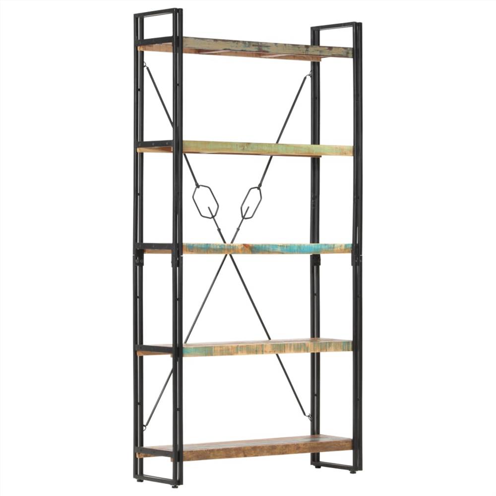 

5-Tier Bookcase 90x30x180 cm Solid Reclaimed Wood