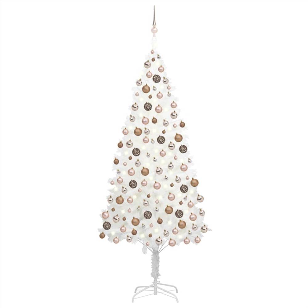 LEDとボールセットホワイト240cmの人工的なクリスマスツリー
