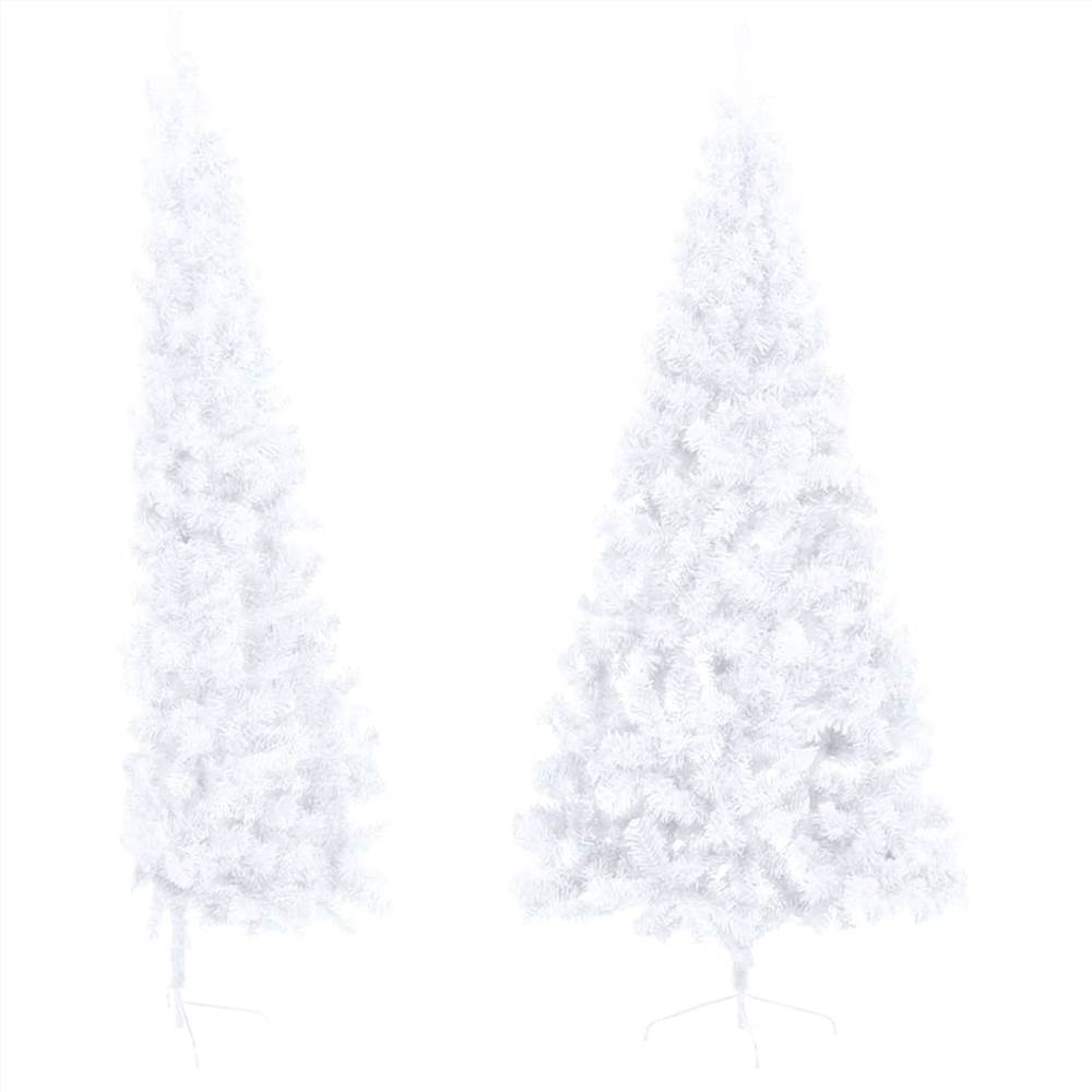 Artificial Half Christmas Tree with Stand White 180 cm PVC