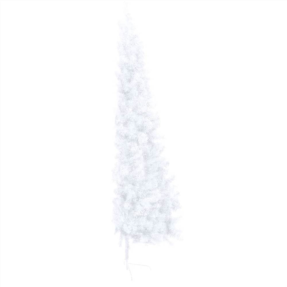 Artificial Half Christmas Tree with Stand White 180 cm PVC