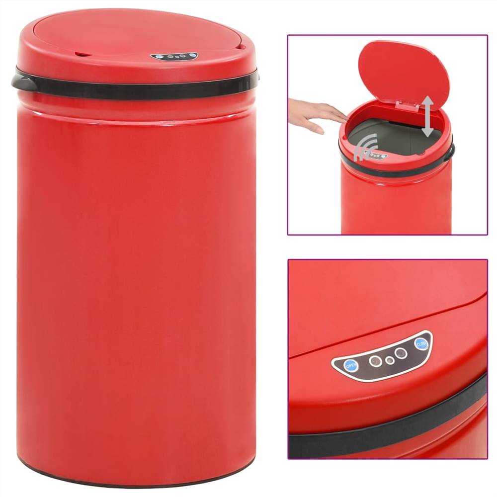 

Automatic Sensor Dustbin 50 L Carbon Steel Red