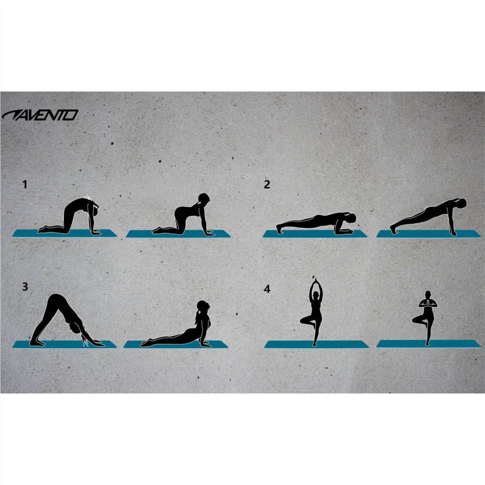 Avento Fitness/Yoga Mat Basic Black