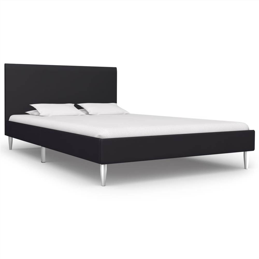 

Bed Frame Black Fabric 120x190 cm