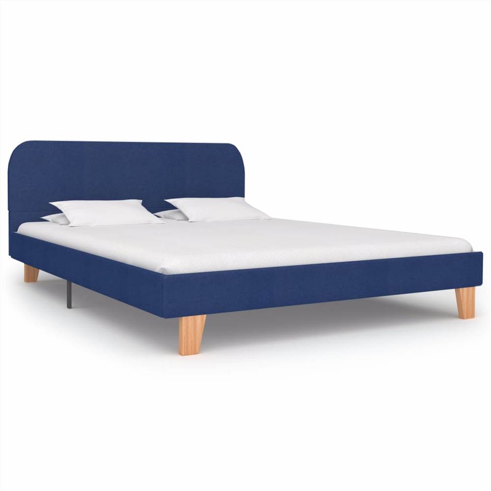 

Bed Frame Blue Fabric 135x190 cm