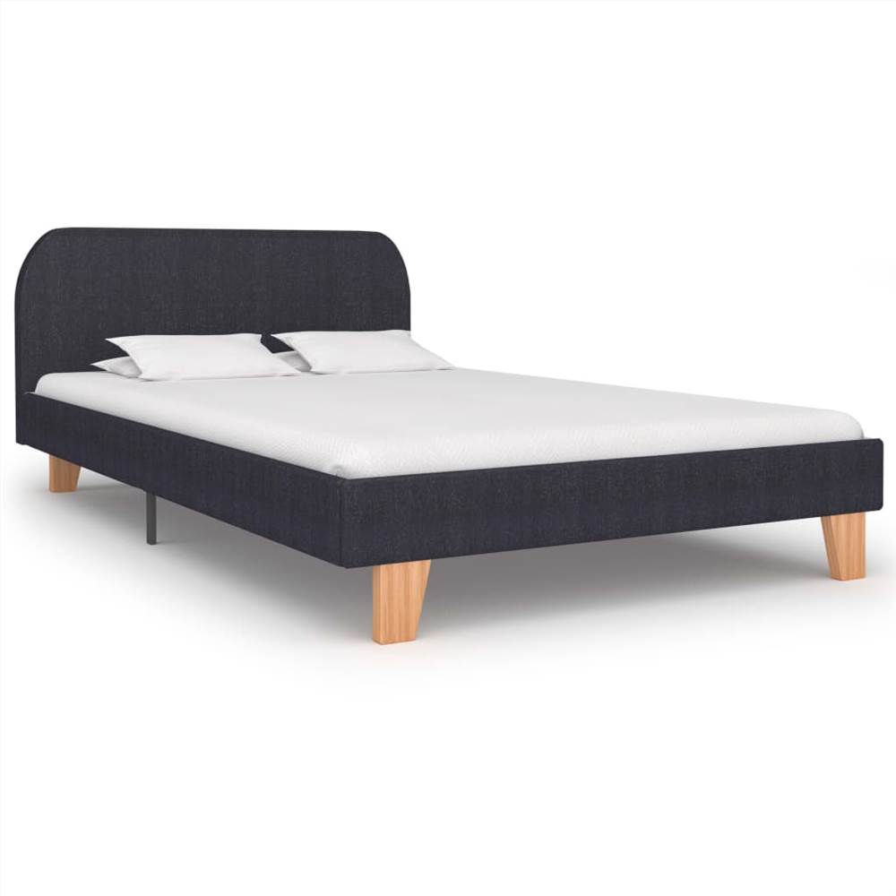 

Bed Frame Dark Grey Fabric 120x190 cm