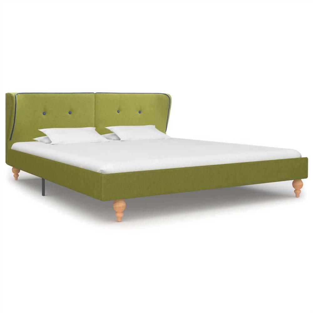 

Bed Frame Green Fabric 180x200 cm 6FT Super King