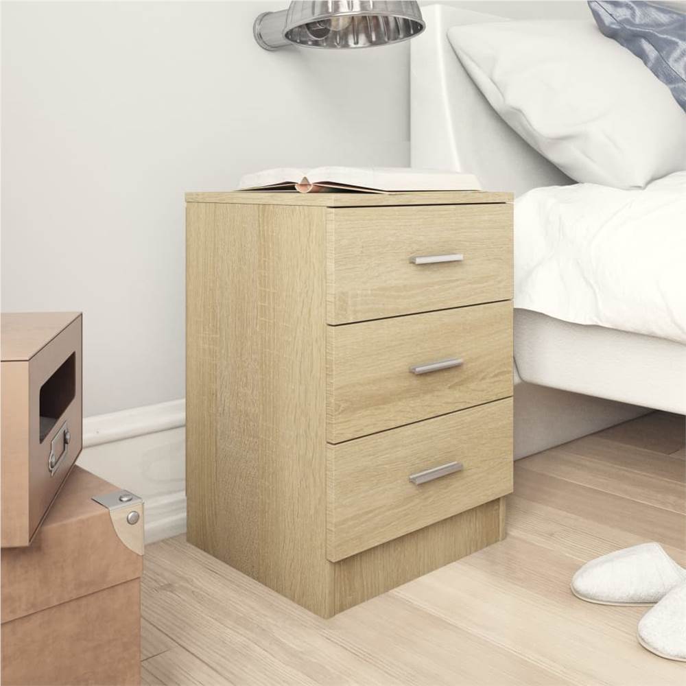 

Bedside Cabinet Sonoma Oak 38x35x56 cm Chipboard