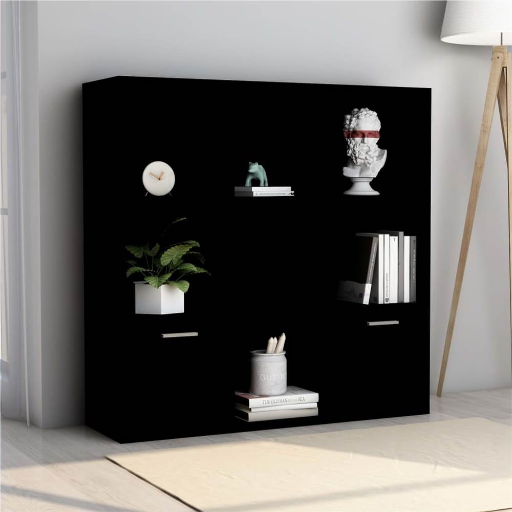 

Book Cabinet Black 98x30x98 cm Chipboard