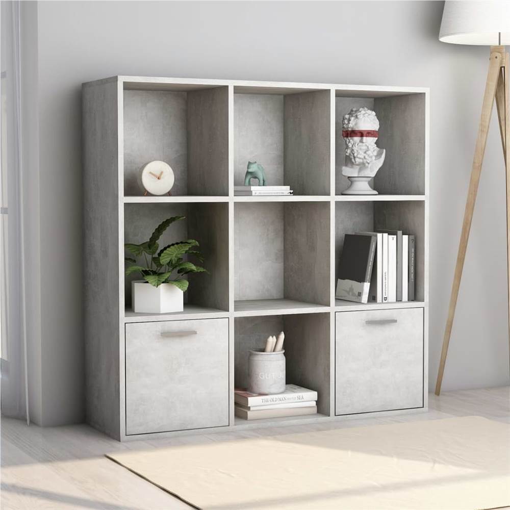 

Book Cabinet Concrete Grey 98x30x98 cm Chipboard