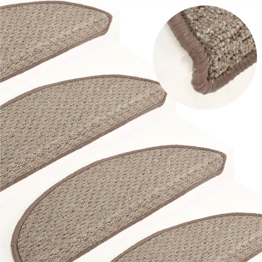 

Carpet Stair Treads 15 pcs Brown 65x25 cm