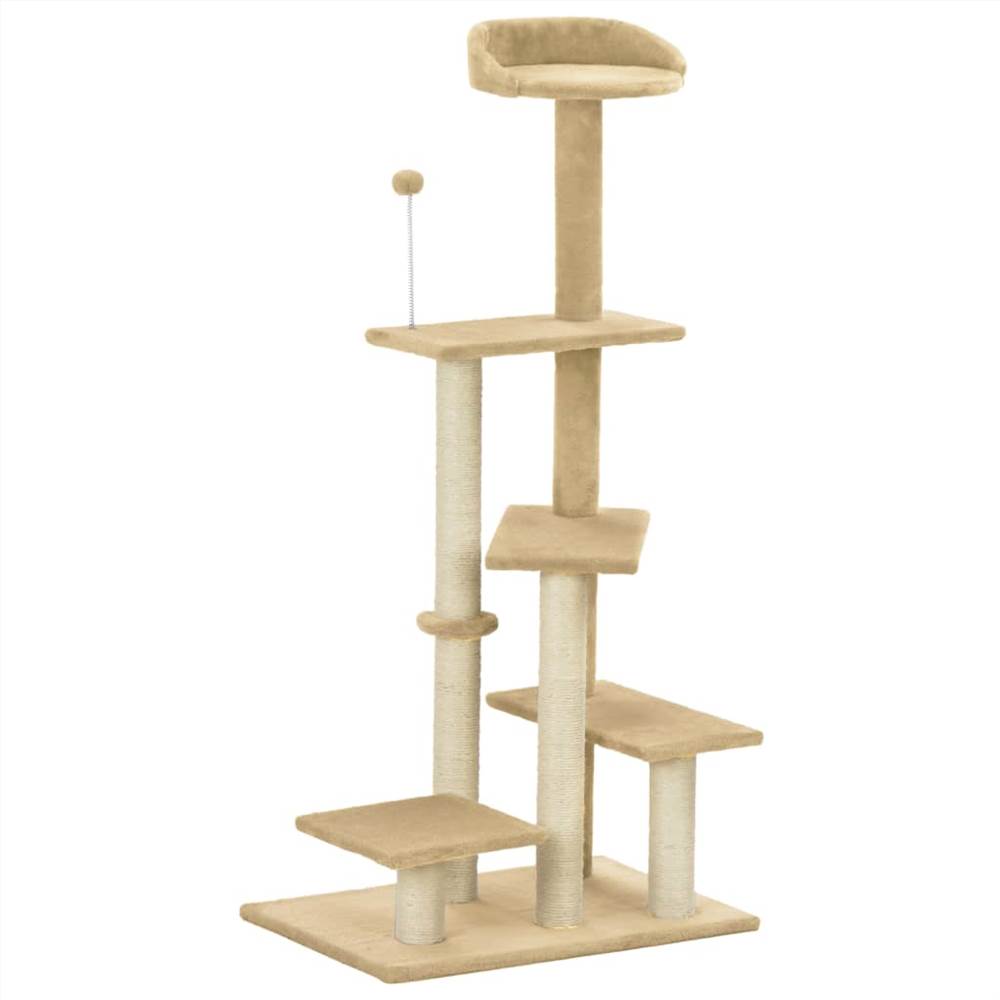 

Cat Tree with Sisal Scratching Post Beige 125 cm