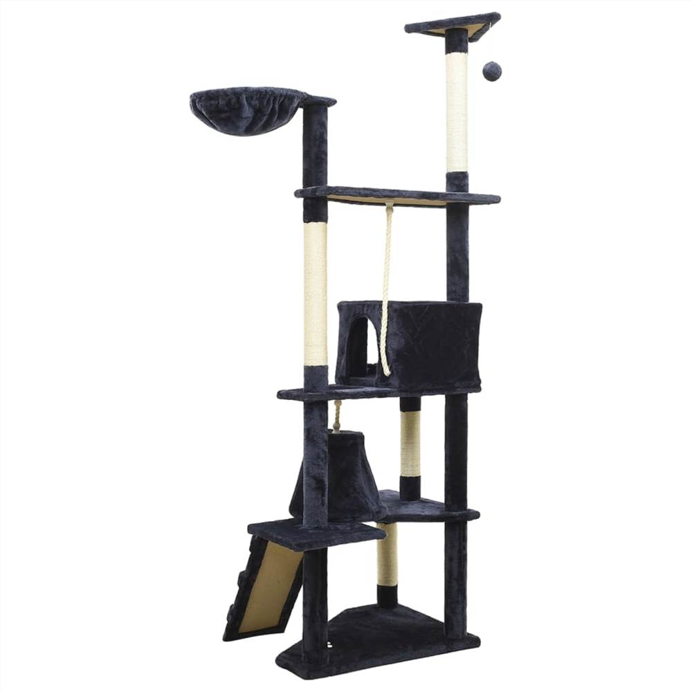 Cat Tree with Sisal Scratching Posts Blue 191 cm